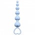 Голубая анальная цепочка Heart s Beads Blue - 18 см.