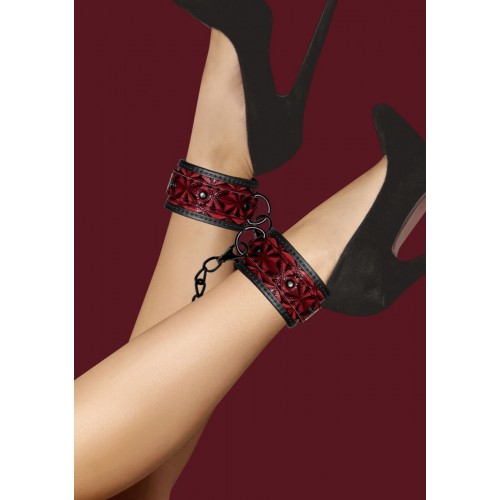 Красно-черные поножи Luxury Ankle Cuffs