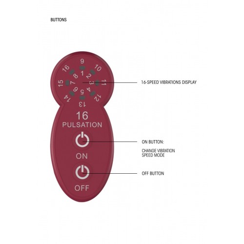 Красный универсальный массажер Silicone Massage Wand - 20 см.